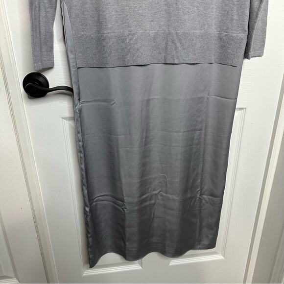 J.Jill Wearever Gray Mixed Media Maxi Dress Size Med Medium - Picture 4 of 11